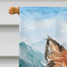 Load image into Gallery viewer, Mountain Flowers Sheltie Flag Canvas House Size CK2522CHF