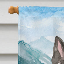 Load image into Gallery viewer, Mountain Flowers Scottish Terrier Flag Canvas House Size CK2523CHF