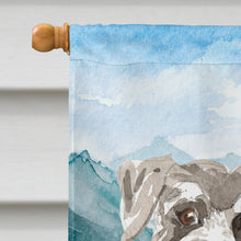 Load image into Gallery viewer, Mountain Flowers Schnauzer #1 Flag Canvas House Size CK2524CHF