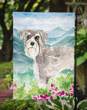 Load image into Gallery viewer, Mountain Flowers Schnauzer #1 Garden Flag - Outdoor Decorative Yard Flag CK2524GF