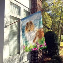Load image into Gallery viewer, Mountain Flowers Smooth Collie Flag Canvas House Size CK2525CHF