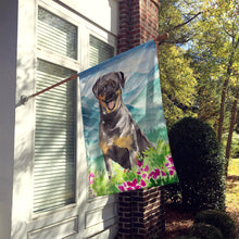 Load image into Gallery viewer, Mountain Flowers Rottweiler Flag Canvas House Size CK2526CHF
