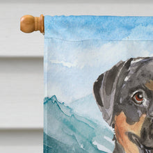 Load image into Gallery viewer, Mountain Flowers Rottweiler Flag Canvas House Size CK2526CHF