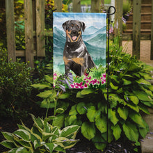 Load image into Gallery viewer, Mountain Flowers Rottweiler Garden Flag - Outdoor Decorative Yard Flag CK2526GF