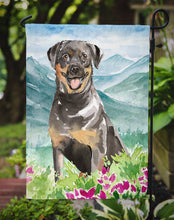 Load image into Gallery viewer, Mountain Flowers Rottweiler Garden Flag - Outdoor Decorative Yard Flag CK2526GF