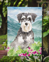 Load image into Gallery viewer, Mountain Flowers Schnauzer #2 Garden Flag - Outdoor Decorative Yard Flag CK2528GF