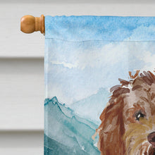 Load image into Gallery viewer, Mountain Flowers Labradoodle Flag Canvas House Size CK2532CHF