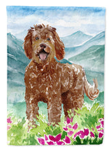 Load image into Gallery viewer, Mountain Flowers Labradoodle Flag Canvas House Size CK2532CHF
