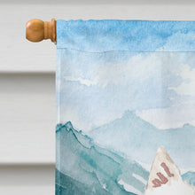 Load image into Gallery viewer, Mountain Flowers Japanese Spitz Flag Canvas House Size CK2533CHF
