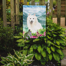Load image into Gallery viewer, Mountain Flowers Japanese Spitz Garden Flag - Outdoor Decorative Yard Flag CK2533GF