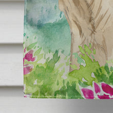 Load image into Gallery viewer, Mountain Flowers Golden Retriever Flag Canvas House Size CK2536CHF