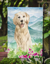Load image into Gallery viewer, Mountain Flowers Golden Retriever Garden Flag - Outdoor Decorative Yard Flag CK2536GF