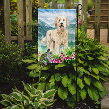 Load image into Gallery viewer, Mountain Flowers Goldendoodle Garden Flag - Outdoor Decorative Yard Flag CK2537GF