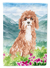 Load image into Gallery viewer, Mountain Flowers Cavapoo Flag Canvas House Size CK2539CHF