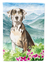 Load image into Gallery viewer, Mountain Flowers Catahoula Leopard Dog Flag Canvas House Size CK2540CHF