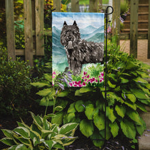 Load image into Gallery viewer, Mountain Flowers Bouvier des Flandres Garden Flag - Outdoor Decorative Yard Flag CK2543GF