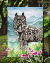 Load image into Gallery viewer, Mountain Flowers Bouvier des Flandres Garden Flag - Outdoor Decorative Yard Flag CK2543GF