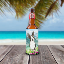 Load image into Gallery viewer, Mountain Flowers Boston Terrier   Hugger for slim cans CK2544MUK