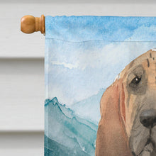 Load image into Gallery viewer, Mountain Flowers Bloodhound Flag Canvas House Size CK2545CHF