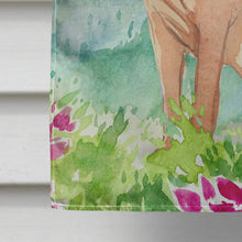 Load image into Gallery viewer, Mountain Flowers Bloodhound Flag Canvas House Size CK2545CHF
