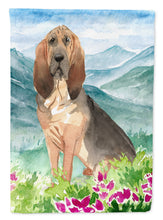 Load image into Gallery viewer, Mountain Flowers Bloodhound Flag Canvas House Size CK2545CHF
