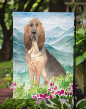 Load image into Gallery viewer, Mountain Flowers Bloodhound Garden Flag - Outdoor Decorative Yard Flag CK2545GF