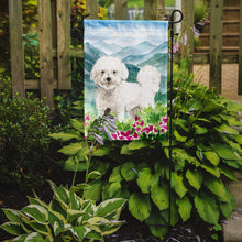 Load image into Gallery viewer, Mountain Flowers Bichon Frise Garden Flag - Outdoor Decorative Yard Flag CK2546GF