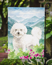 Load image into Gallery viewer, Mountain Flowers Bichon Frise Garden Flag - Outdoor Decorative Yard Flag CK2546GF