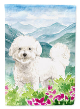 Load image into Gallery viewer, Mountain Flowers Bichon Frise Garden Flag - Outdoor Decorative Yard Flag CK2546GF
