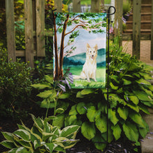 Load image into Gallery viewer, Under the Tree  White Collie Garden Flag - Outdoor Decorative Yard Flag CK2551GF