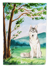Load image into Gallery viewer, Under the Tree Siberian Husky Flag Canvas House Size CK2555CHF