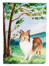 Load image into Gallery viewer, Under the Tree Sheltie Garden Flag - Outdoor Decorative Yard Flag CK2558GF
