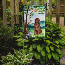 Load image into Gallery viewer, Under the Tree Newfoundland Garden Flag - Outdoor Decorative Yard Flag CK2563GF