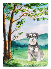 Load image into Gallery viewer, Under the Tree Schnauzer #2 Flag Canvas House Size CK2564CHF