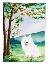 Load image into Gallery viewer, Under the Tree Japanese Spitz Garden Flag - Outdoor Decorative Yard Flag CK2569GF
