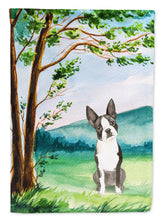 Load image into Gallery viewer, Under the Tree Boston Terrier Flag Canvas House Size CK2580CHF