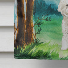 Load image into Gallery viewer, Under the Tree Bichon Frise Flag Canvas House Size CK2582CHF