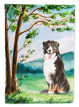 Load image into Gallery viewer, Under the Tree Bernese Mountain Dog Garden Flag - Outdoor Decorative Yard Flag CK2583GF