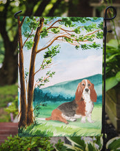 Load image into Gallery viewer, Under the Tree Basset Hound Garden Flag - Outdoor Decorative Yard Flag CK2584GF