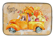 Load image into Gallery viewer, Fall Harvest Basset Hound Dish Drying Mat – Absorbent, Artistic Kitchen Essentials CK2606DDM