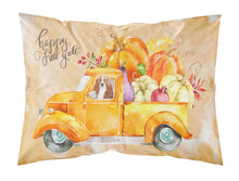 Load image into Gallery viewer, Fall Harvest Basset Hound  Standard Pillowcase – Artistic Decorative Front, White Back CK2606PILLOWCASE
