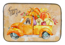 Load image into Gallery viewer, Fall Harvest Bloodhound Dish Drying Mat – Absorbent, Artistic Kitchen Essentials CK2609DDM