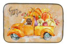 Load image into Gallery viewer, Fall Harvest Labradoodle Dish Drying Mat – Absorbent, Artistic Kitchen Essentials CK2623DDM