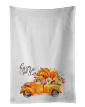 Load image into Gallery viewer, Fall Harvest Shih Tzu White Kitchen Towel Set of 2