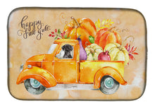 Load image into Gallery viewer, Fall Harvest Black Labrador Retriever Dish Drying Mat – Absorbent, Artistic Kitchen Essentials CK2647DDM