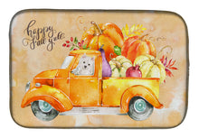 Load image into Gallery viewer, Fall Harvest Westie Dish Drying Mat – Absorbent, Artistic Kitchen Essentials CK2653DDM