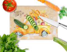 Load image into Gallery viewer, Fall Harvest Westie Glass Cutting Boards – Durable, Decorative Kitchen Art Large CK2653LCB