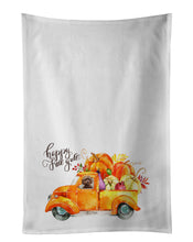 Load image into Gallery viewer, Fall Harvest Brown Cockapoo White Kitchen Towel Set of 2