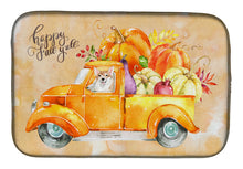 Load image into Gallery viewer, Fall Harvest Corgi Dish Drying Mat – Absorbent, Artistic Kitchen Essentials CK2663DDM