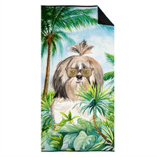 Load image into Gallery viewer, Shih Tzu Beach Towel – Premium Towel Large, Colorful, and Ultra-Soft for Pool or Beach CK2999TWL3060